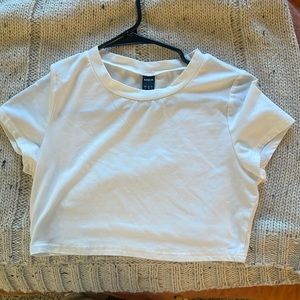 white crop top shirt